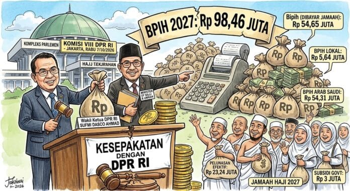 Biaya Haji 2027 Diketok Rp98,46 Juta, Jamaah Cukup Pelunasan Rp23,24 Juta